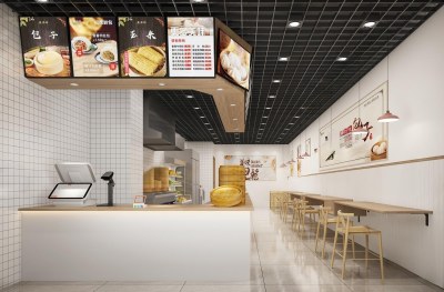 现代早餐店3D模型下载